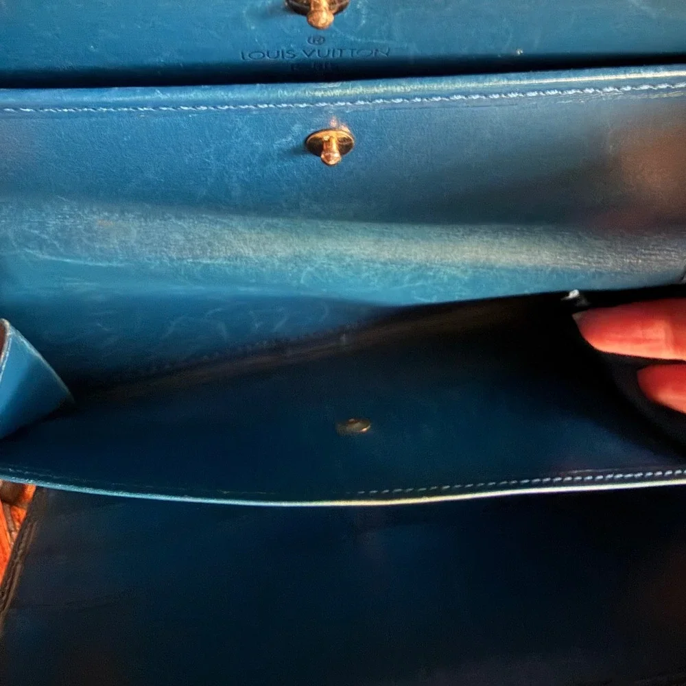 Louis Vuitton Authentic Vintage Blue Epi Leather Long Wallet Classic Luxury OS